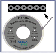 Centric Chain Elastic Short  Link Grey