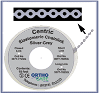Centric Chain Elastic Short Link Silver Grey