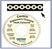 Centric Chain Elastic Short Link Tooth Coloured