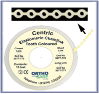 Centric Chain Elastic Wide Link Tooth Coloured