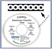 Centric Chain Elastic Closed Link Clear