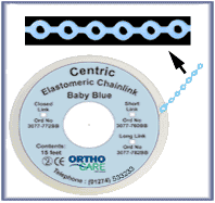 Centric Chain Elastic  Wide Link Baby Blue