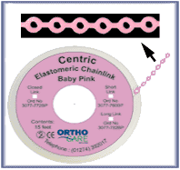 Centric Chain Elastic Wide Link Baby Pink