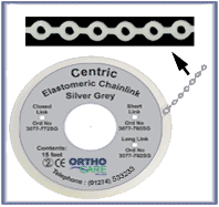 Centric Chain Elastic Wide Link Silver Grey
