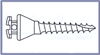 Mini Spider Screw� Short Neck 1.5 X 8mm