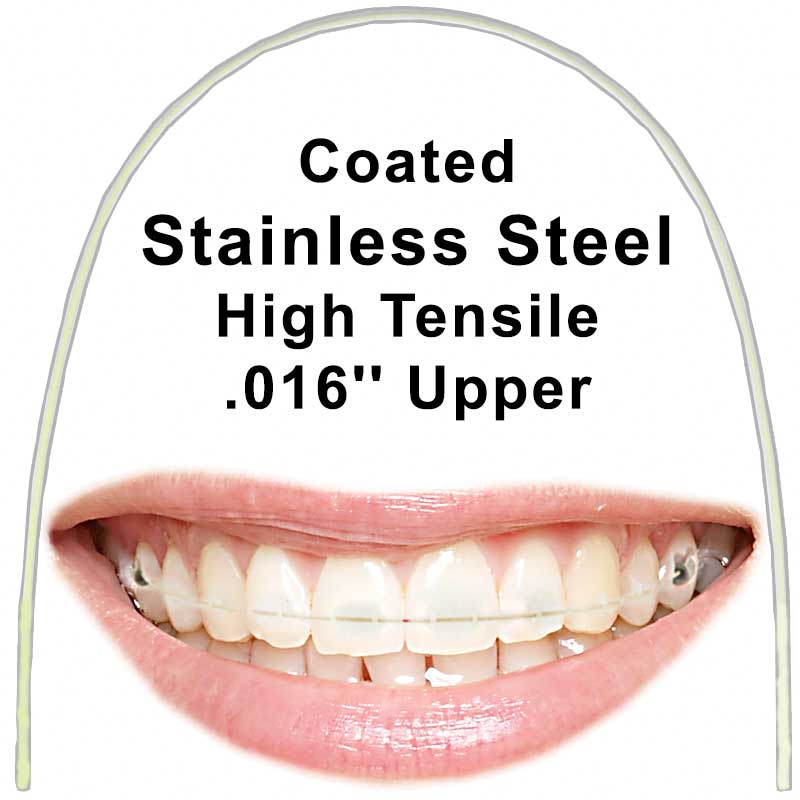 Euroform Cosmetic High Tensile Stainless Steel Round .016'' Upper Archwire