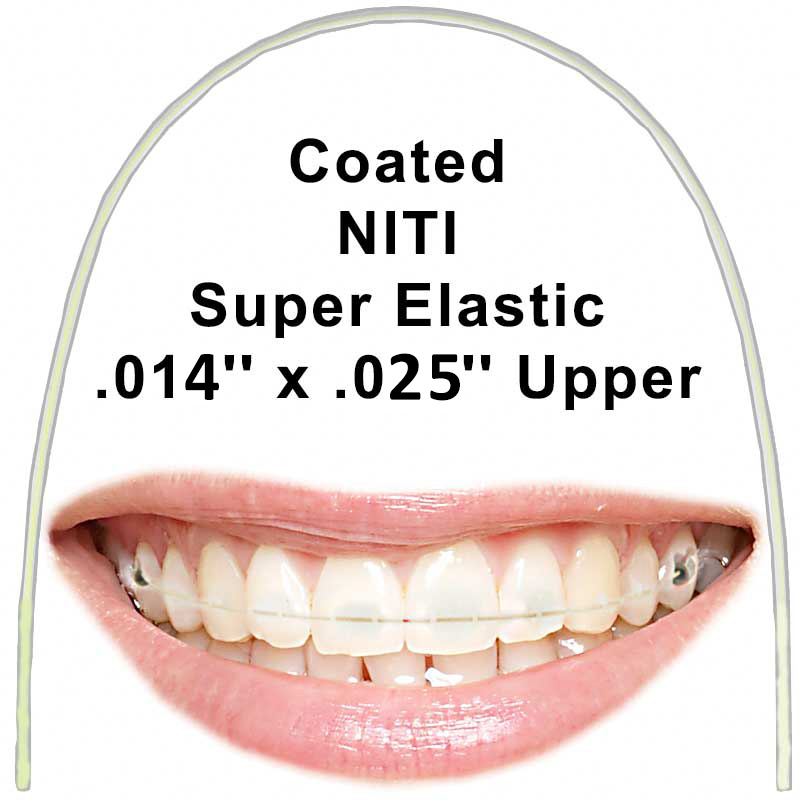 Euroform Cosmetic Tooth Coloured Super Elastic Nickel Titanium Rect .014'' x .025'' Upper Archwire