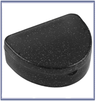 Retainer/Mouthguard Box Black Glitter 1