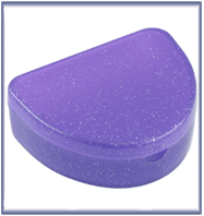 Retainer/Mouthguard Box Purple Glitter 1