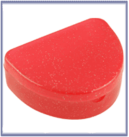 Retainer/Mouthguard Box Red Glitter 1