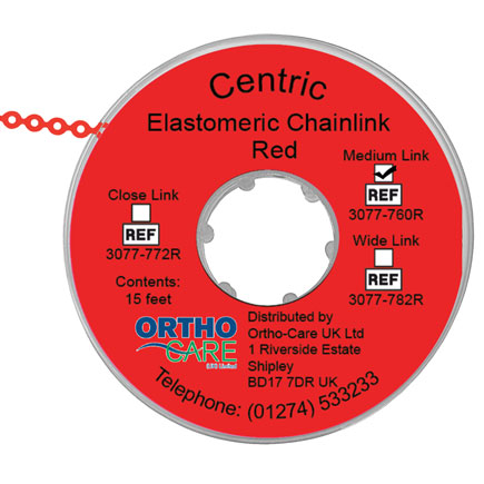 Centric Chain Elastic Short Link Red