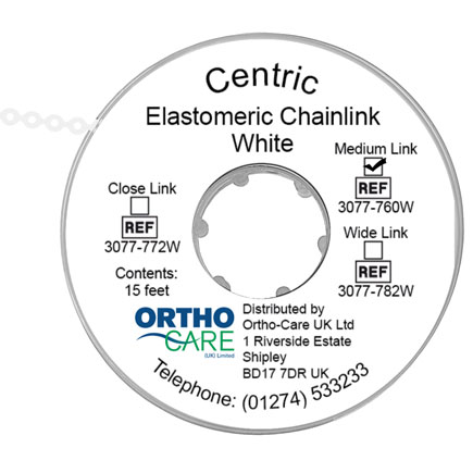 Centric Chain Elastic Short Link White