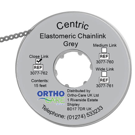 Centric Chain Elastic Closed Link Grey