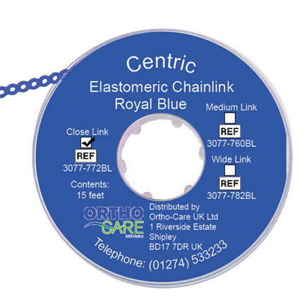 Centric Chain Elastic Closed Link Blue