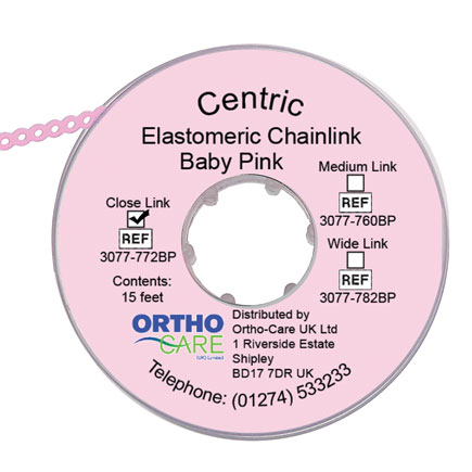 Centric Chain Elastic Closed Link Baby Pink