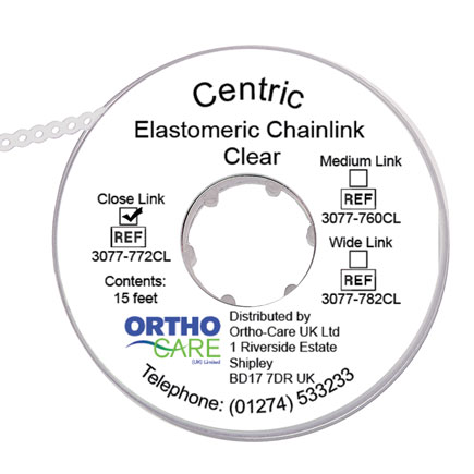 Centric Chain Elastic Closed Link Clear