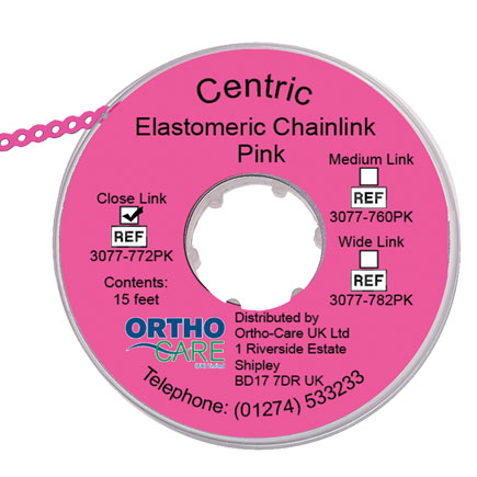 Centric Chain Elastic Closed Link Pink