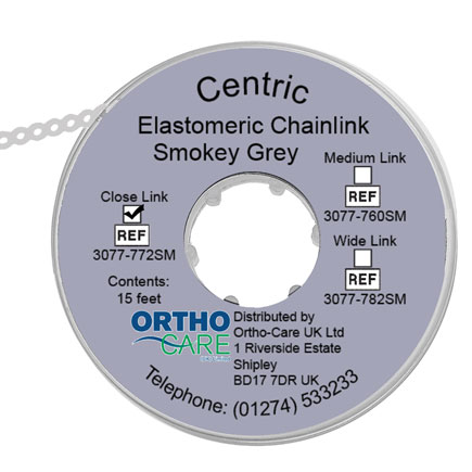 Centric Chain Elastic Closed Link Smoke Grey
