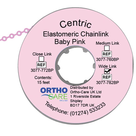 Centric Chain Elastic Wide Link Baby Pink