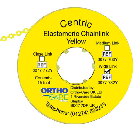 Centric Chain Elastic Wide Link Yellow