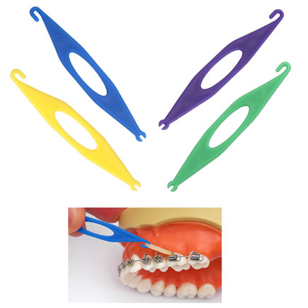 AZDENT Orthodontic Rubber Bands Kit With Elastics And Elastic Placer Hooks