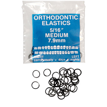 Black Intra-Oral Elastics 5/16