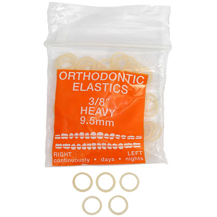 Intra-Oral Elastics Orange Heavy 6.5oz 3/8