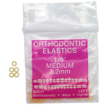 Intra-Oral Elastics Purple Medium 1/8