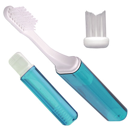 Orthodontic V Trim Travel Brush - Light Blue