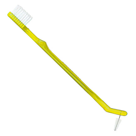 V2 Double Ended Orthodontic Toothbrush - Yellow