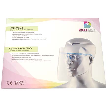 Refill Face Shields Polycarbonate 250 Microns