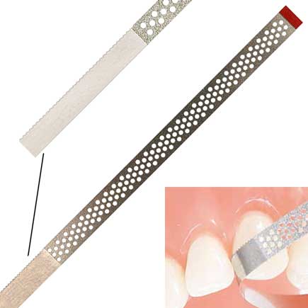 Edenta Diamond Perforated Strips Red Wide Stainless Steel Fine Grit